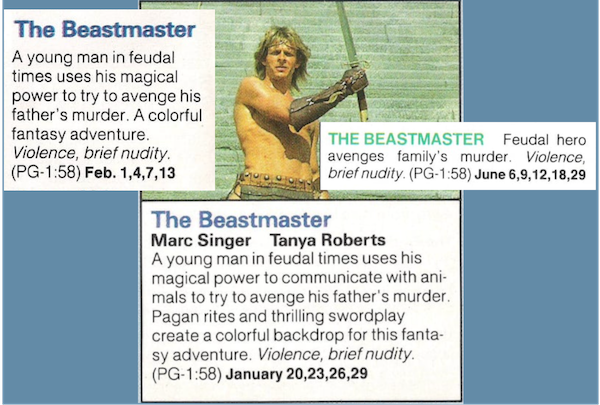 Beastmaster Dates